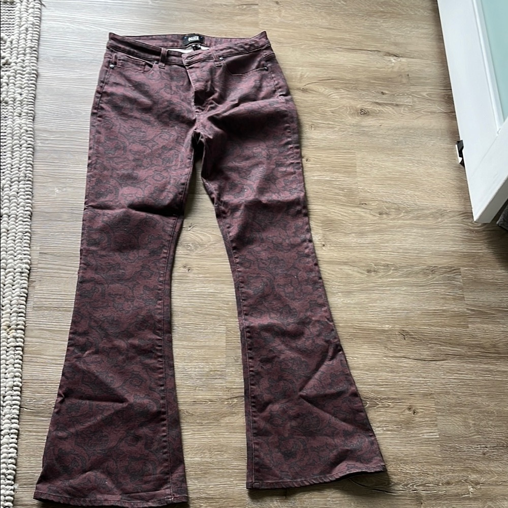 Floral Patterned Flare Pants